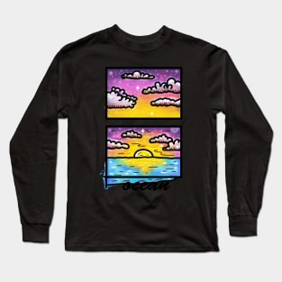 evening ocean Long Sleeve T-Shirt